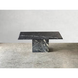 Vintage Nero Marquina Marble Dining Table