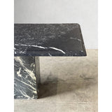 Vintage Nero Marquina Marble Dining Table